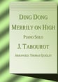 Ding dong merrily on high piano sheet music cover